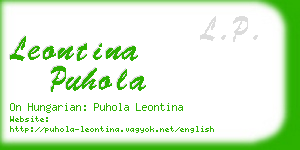 leontina puhola business card